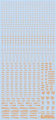 1/100 RB01 Caution Decals One Color Orange (110mm x 235mm) (1 sheet)
