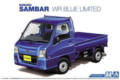 1/24 Aoshima Model Car #04 Subaru Sambar Truck WR Blue Limited 2011