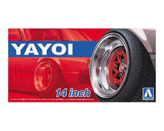 1/24 Aoshima Tuned Parts #17 Yayoi 14inch (Wheels, Tires & Poly Caps, 4 pieces each)