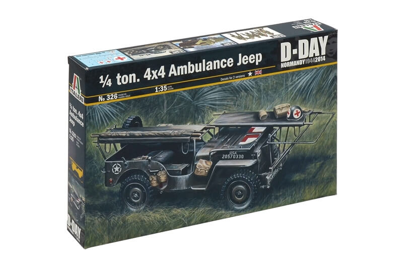 1/35 Italeri #0326 U.S. 1/4 ton 4 x 4 Truck Ambulance Jeep