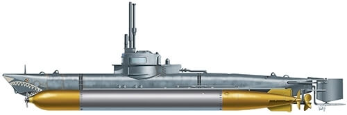 1/35 Italeri #5609 German Midget Submarine U-Boot 