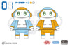 1/35 Tiny MechatroMate #1 Sky Blue & Orange (2 kits in 1)