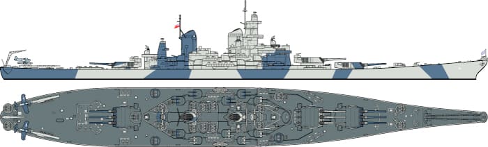 1/700 Water Line Series #616 U.S. Battleship USS Iowa