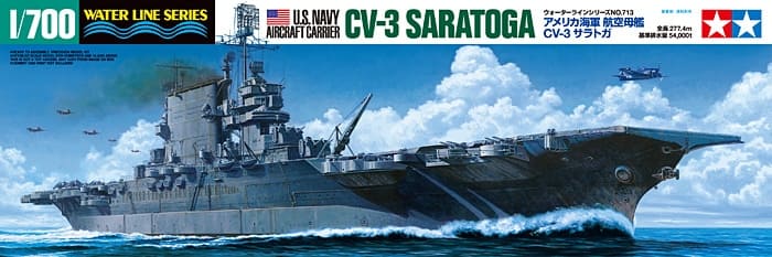 1/700 Water Line Series #713 U.S. Aircraft Carrier CV-3 USS Saratoga