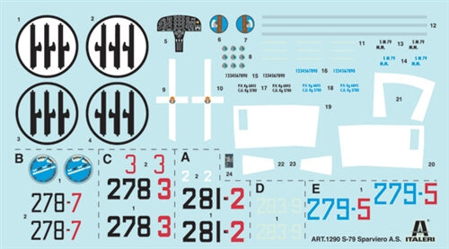 1/72 Italeri #1290 Italian Medium Bomber Savoia-Marchetti SM.79 Sparviero