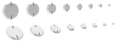 1.5mm HS Metal Rivet (1.5mm outer diameter with 1.0mm peg x 0.4mm height w/o peg) (10 pieces)