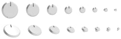 2.5mm HS Metal Rivet (2.5mm outer diameter with 1.0mm peg x 0.5mm height w/o peg) (10 pieces)
