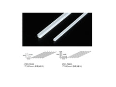 3.0mm Plastic L-Shaped Beam (1.0mm thick, 3.0 x 3.0 x 400mm long) (6 pieces)