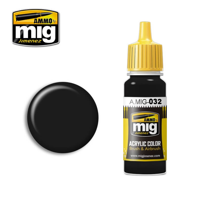 Ammo Acrylic Paint (17ml) 032 Satin Black