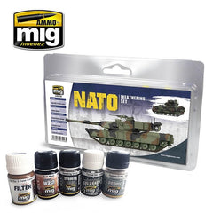 Ammo NATO Weathering Set (Enamel 35ml x 4 & Pigments 35ml x 1)