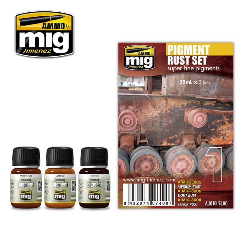 Ammo Weathering Set (35ml x 3) 01 Pigment Rust Set