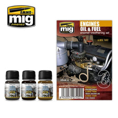 Ammo Weathering Set (35ml x 3) 03 Engines - Oil & Fuel (Enamel)