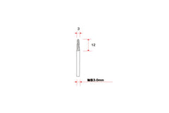 HT187 Tungsten Carbide Bit A for Electric Routers (3.0mm shank diameter) (1 piece)