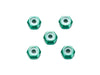 Mini 4WD GUP 2mm Aluminum Lock Nut (Green, 5 pieces)