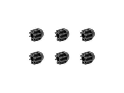 Mini 4WD GUP #453 Carbon Reinforced 8T Pinion Gear (6 pieces)