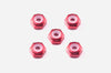 Mini 4WD GUP #493 2mm Aluminum Lock Nut (Red, 5 pieces)