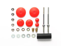 Mini 4WD GUP Large Diameter Stabilizer Head Set Red (11mm & 15mm)