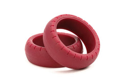 Mini 4WD GUP Low Friction Large Diameter Arched Tires Maroon (2 pieces)