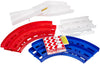 Mini 4WD Oval Home Circuit with Lane Change (Red/White/Blue) (2-lane, 216 x 120cm when assembled)
