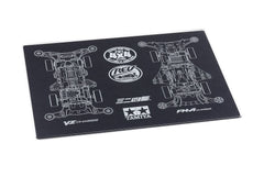 Mini 4WD Setting Board (FM-A & VZ Chassis / Carbon Fiber Pattern)