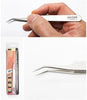 NINESTEPS Angled Fine Tip Stainless Steel Tweezer