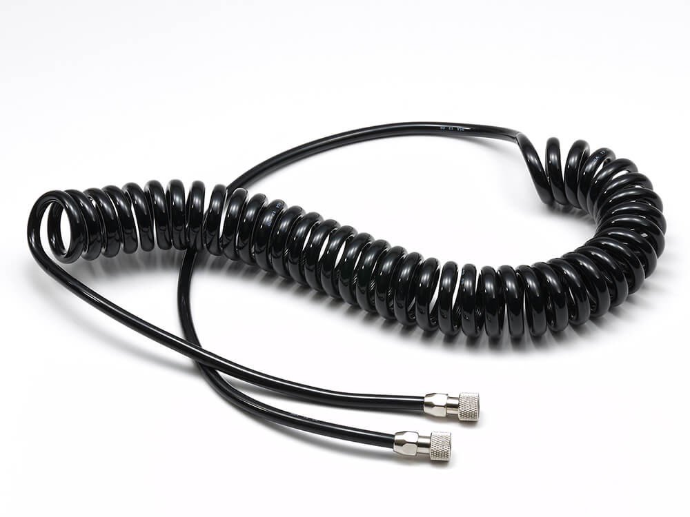 Tamiya Coiled Air Hose (1.0-2.0m long, for High Power Air Compressors) (1/8 S Joints)