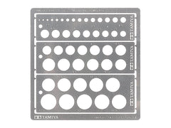 Tamiya Modeling Template (Round, 1-12.5mm) (89 x 87 x 0.1mm)